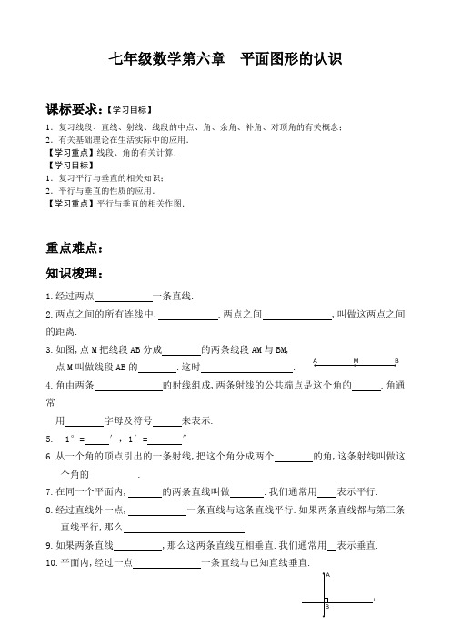 七年级数学-平面图形的认识总复习2 -