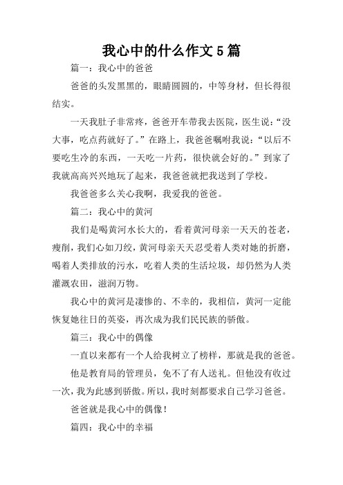 我心中的什么作文5篇