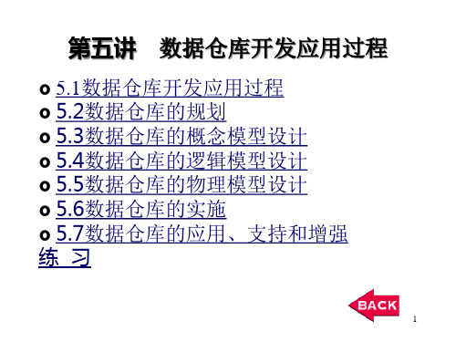 数据仓库开发应用过程 