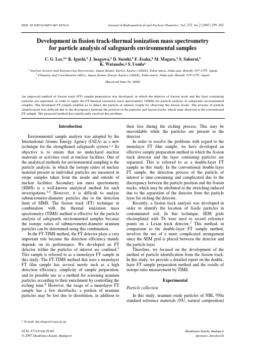 Development in fission track-thermal ionization mass spectrometry