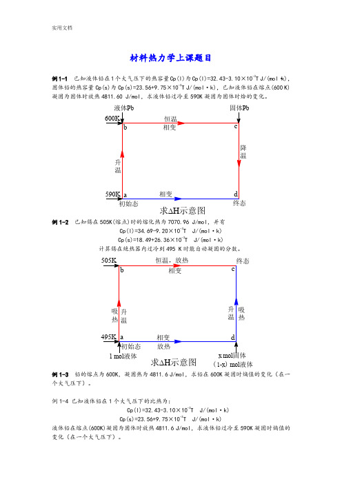 材料热力学习题集