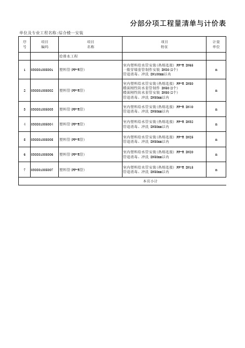 表-07分部分项工程量清单与计价表_86