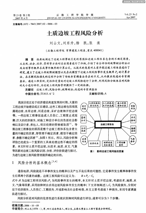 土质边坡工程风险分析