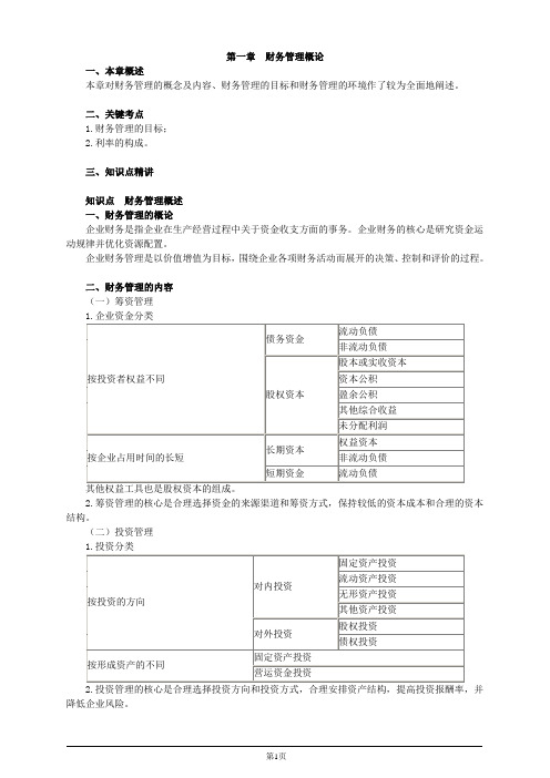 财务与会计第一章财务管理概论