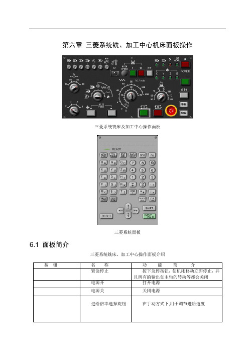 三菱加工中心说明书