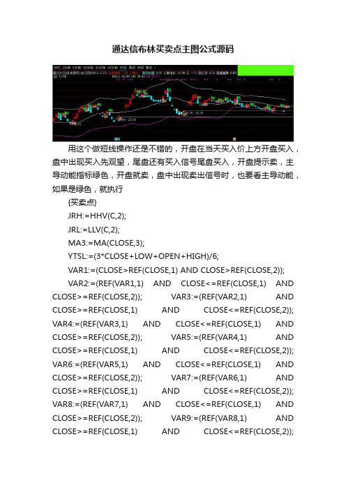 通达信布林买卖点主图公式源码