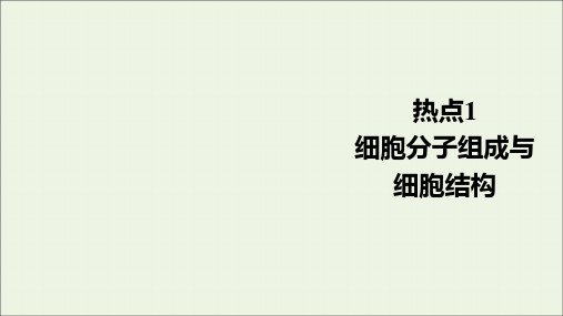 通用版2021高考生物一轮复习第二编必考专项热点1细胞分子组成与细胞结构课件