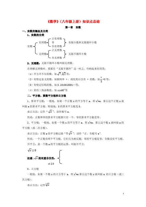 沪教版上海初二(上册)数学知识点总结