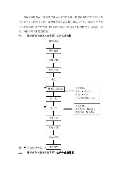 速冻产品作业指导书