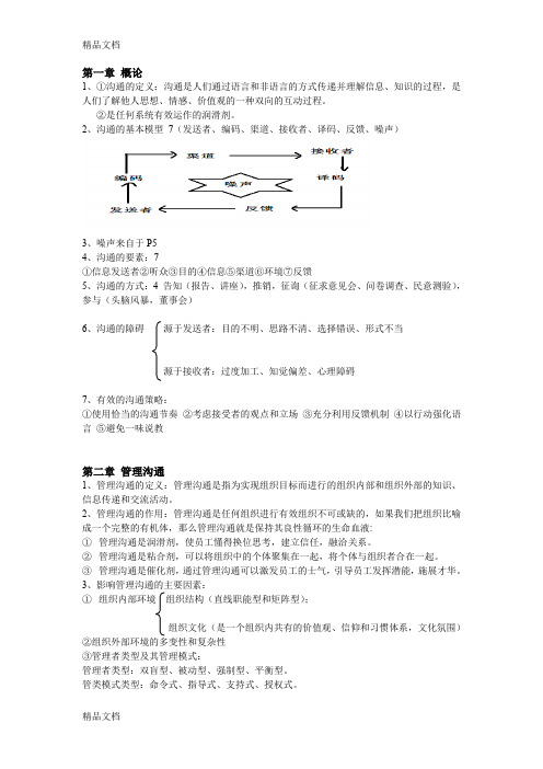 最新管理沟通复习资料!(全)!!