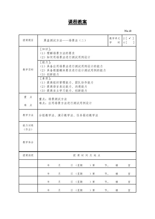 黑盒测试方法—场景法