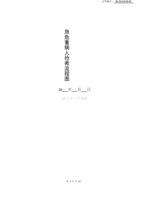 整理急危重病人抢救流程图