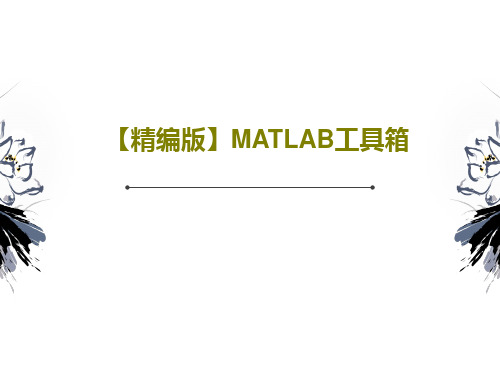 【精编版】MATLAB工具箱PPT文档共61页