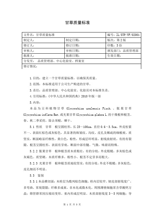 20甘草质量标准(1)