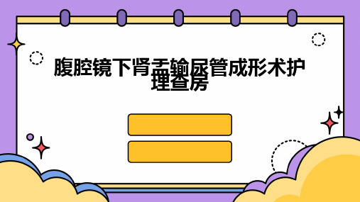 腹腔镜下肾盂输尿管成形术护理查房