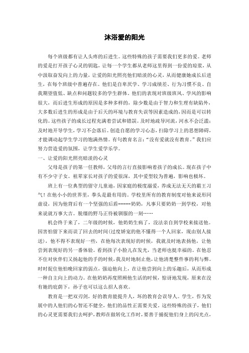 沐浴爱的阳光