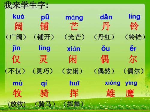 语文S版三年级上册《锡林郭勒大草原》课件