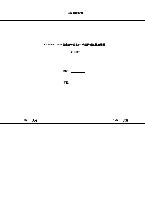 ISO 9001：2015版全套体系文件 产品开发过程流程图