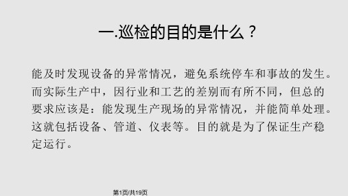 日常巡检过程注意事项PPT课件