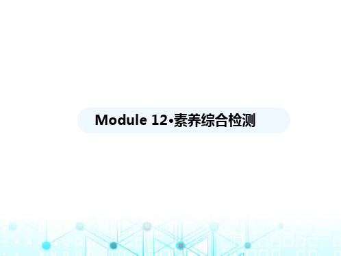 外研版八年级英语上册Module12素养综合检测课件