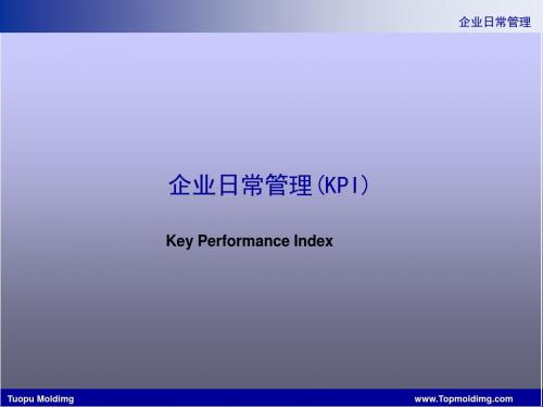 企业日常管理KPI(ppt46张)