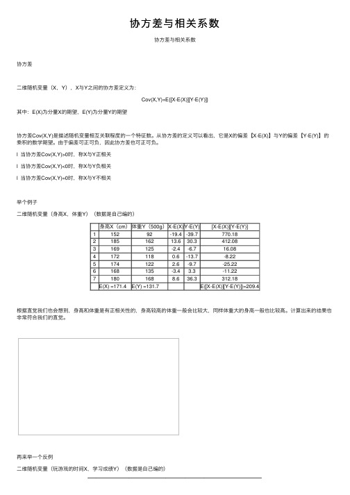 协方差与相关系数