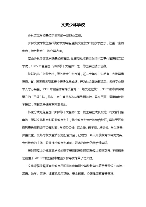 文武少林学校