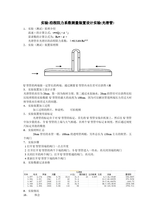 流体力学实验,光滑管