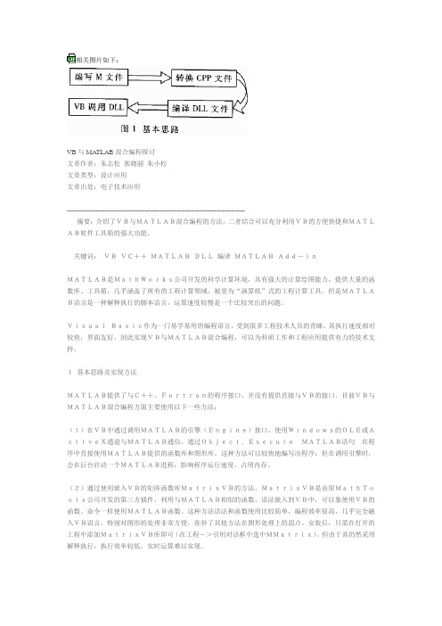 关于实现VB与matlab混合编程的方法