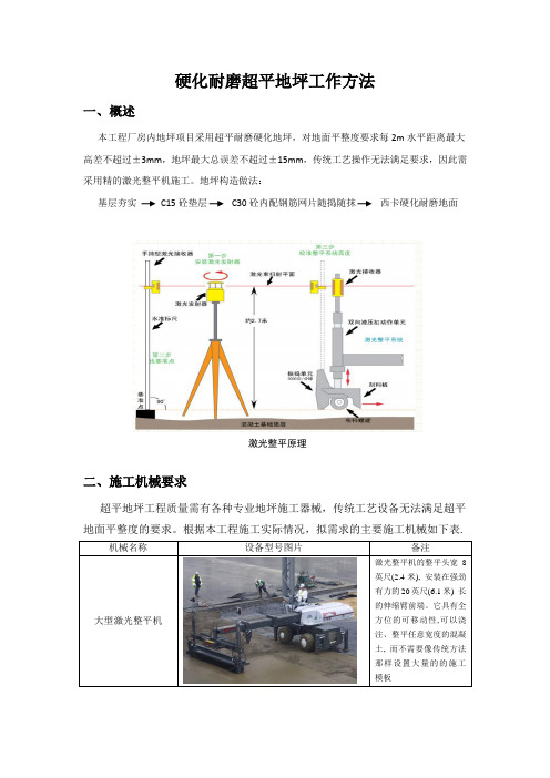 硬化耐磨超平地坪工作方法