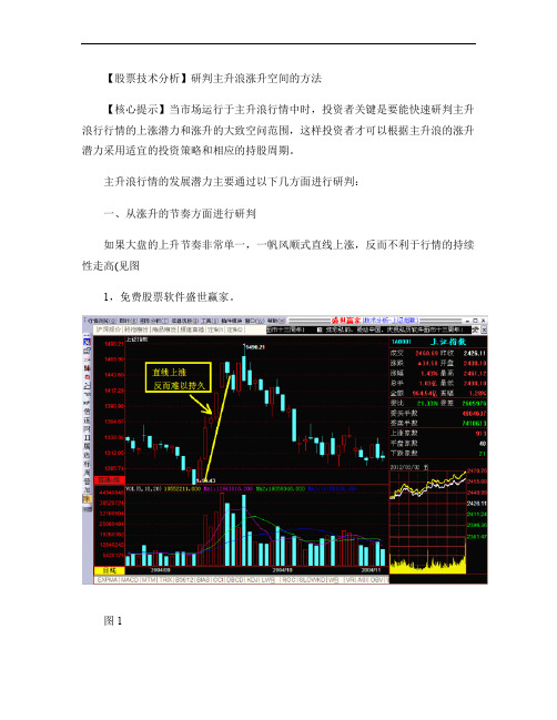 【股票技术分析】研判主升浪涨升空间的方法.
