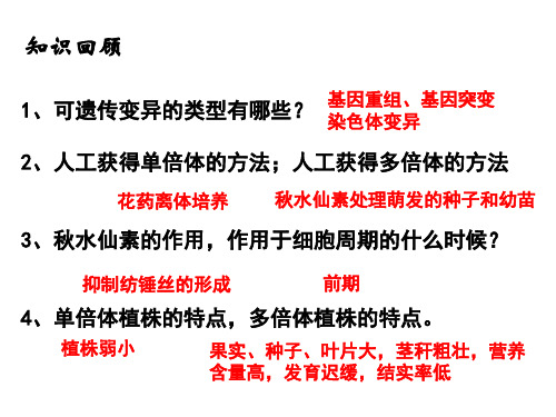 生物变异在农业生产上的应用