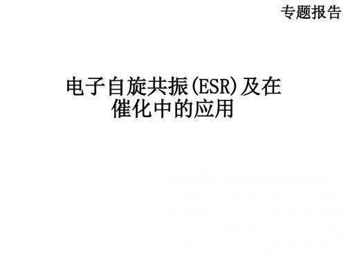 电子自旋共振(ESR)及在催化中的应用-专题报告