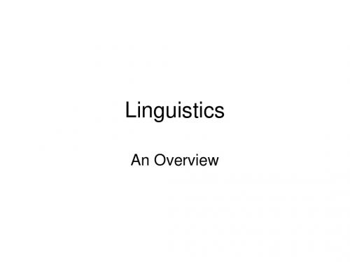 ABC of Linguistics语言学基础专八必备