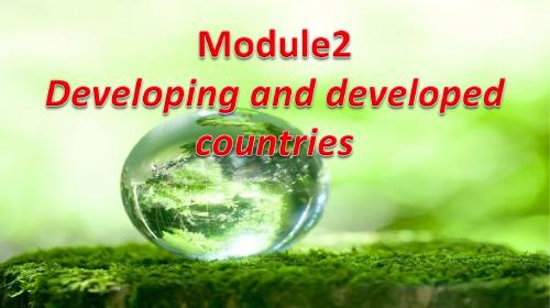 外研社高一英语必修2 Module 2《eveloping and Developed Countries》课件