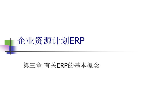 企业资源计划ERP培训课件