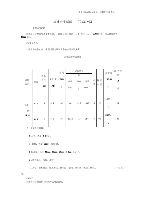 标准击实试验