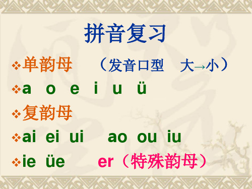 一年级上册一年级语文期中复习(拼音字母、生字、笔画及练习)