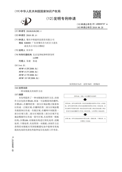 【CN109935787A】一种双极板及其制作方法【专利】