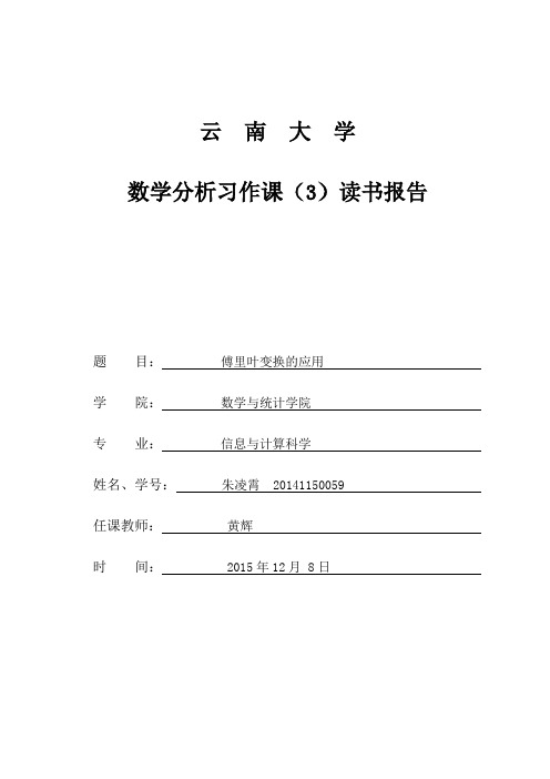 数学分析习作读书报告格式(1)