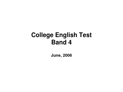 2006年6月四级听力题目和答案