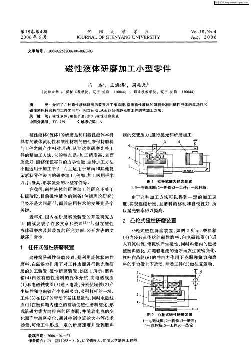 磁性液体研磨加工小型零件