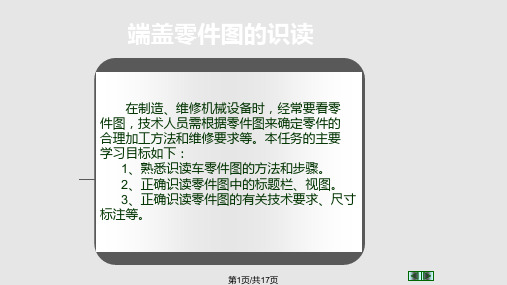 端盖零件图识读PPT课件