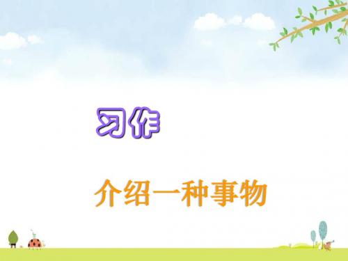 习作：介绍一种事物 统编人教部编版语文五年级上册 优质课名师公开课课件