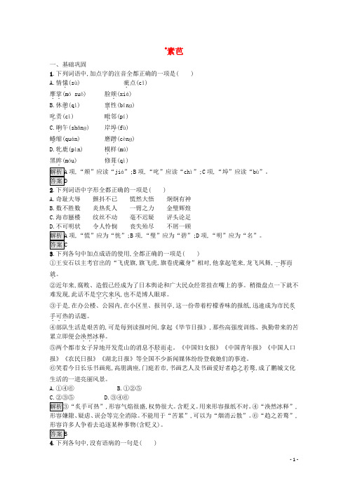 高中语文 素芭习题含解析新人教选修外国小说欣赏