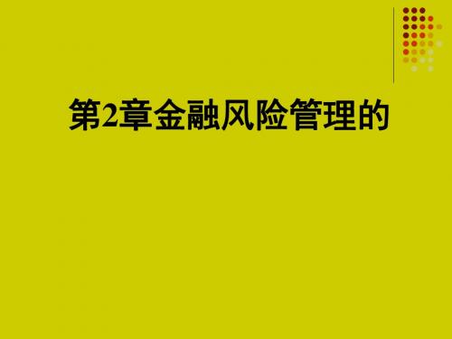 金融风险管理的基本方法讲义(PPT55张)