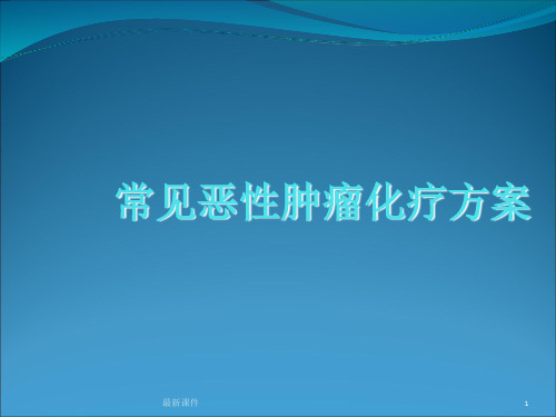 常见恶性肿瘤化疗方案PPT课件