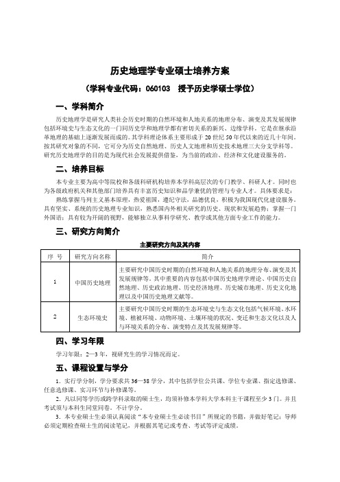 04、060103历史地理硕士培养方案解析