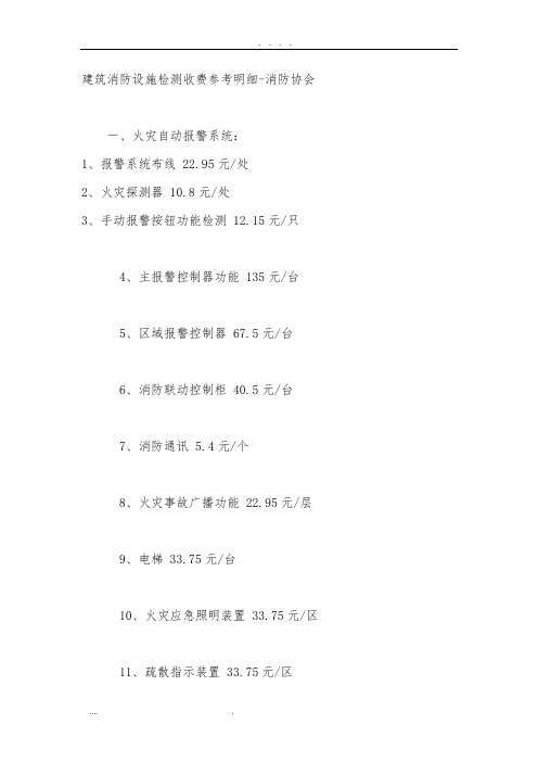 s-w-c--2015酒店物业消防设备设施每项检测收费标准汇总表