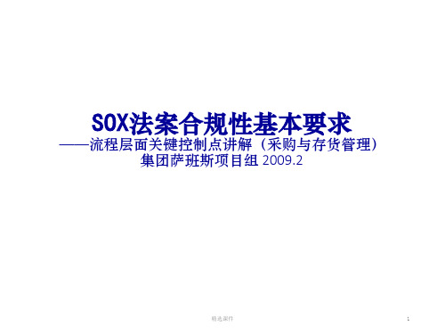 采购与存货管理关键控制点讲解ppt课件